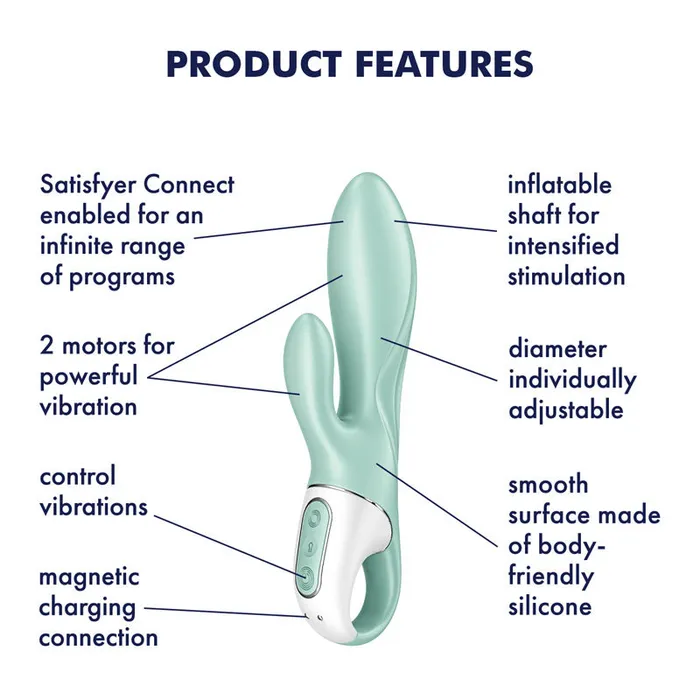 Satisfyer Satisfyer Air Pump Bunny 5 Mint Vibrators