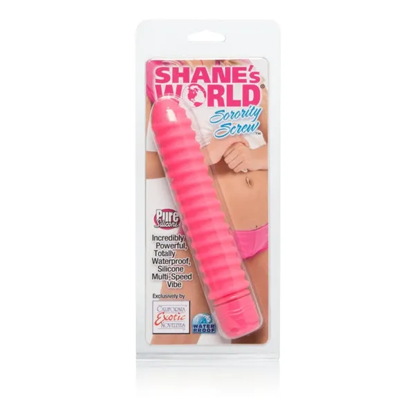 Shanes World Sorority Screw Silicone Pink California Exotic Novelties Vibrators