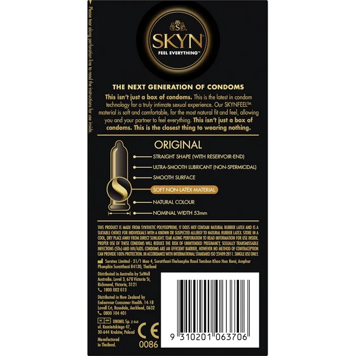 SKYN Original Condoms 20 Pc Vibrant Vibes Australia Quality Sex Toys Great Prices Vibrators