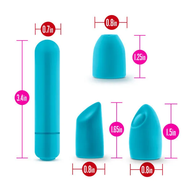 Vibrators Blush Novelties Rose Euphoria Single Speed Bullet With Tips Blue