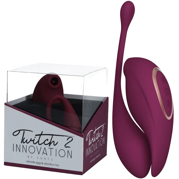 Vibrators Shots Toys Twitch 2 Burgundy