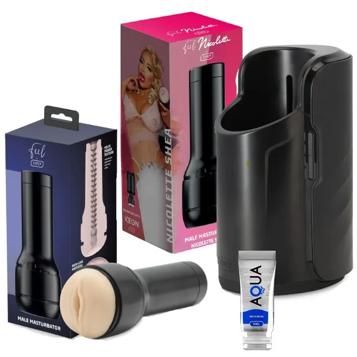 KIIROO PACK KEON FEEL NICOLETTE SHEA FEEL STROKER QUALIT AQUA 50 ML KIIROO Male Sex Toys KIIROO PACK KEON FEEL NICOLETTE SHEA FEEL STROKER QUALIT AQUA 50 ML KIIROO Male Sex Toys