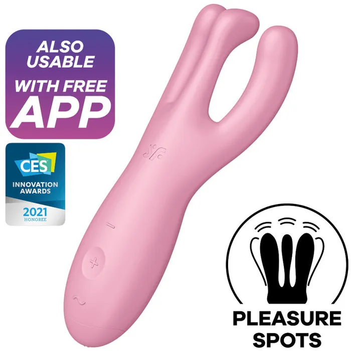 Vibrators SATISFYER CONNECT VIBRATORE SATISFYER THREESOME 4 ROSA