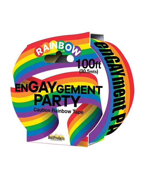 Anal Hott Products Engaygement Rainbow Style Caution Tape