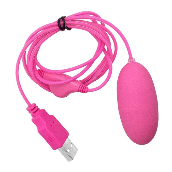 Anal Pink BOB USB PlugIn Vibrating Bullet Multi Speed Dial