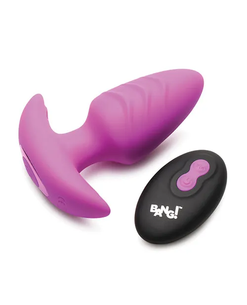 Anal XR Brands Bang Rotating Vibrating Tapered Butt Plug wRemote