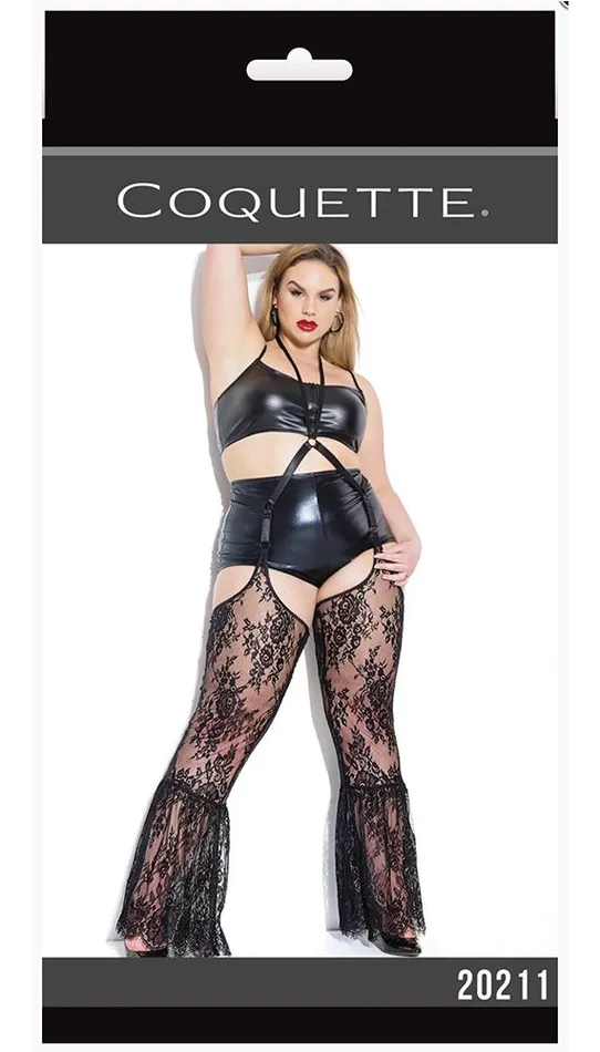 Black Lace Chaps Coquette Anal Black Lace Chaps Coquette Anal
