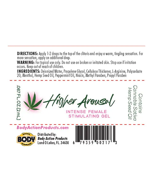 Body Action Enhancers Higher Arousal Female Stimulating Gel