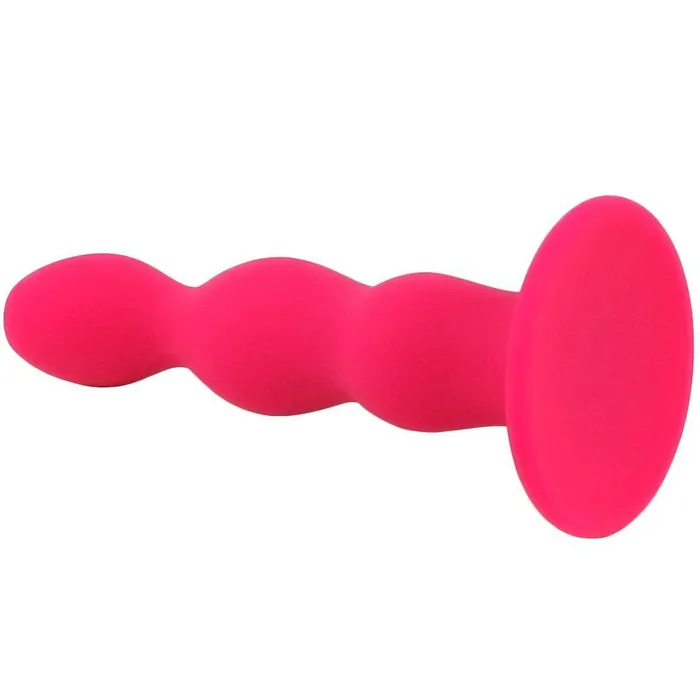 Bulbed Silicone Booty Love Anal Plug Strong Suction Cup Base Pink BOB Anal