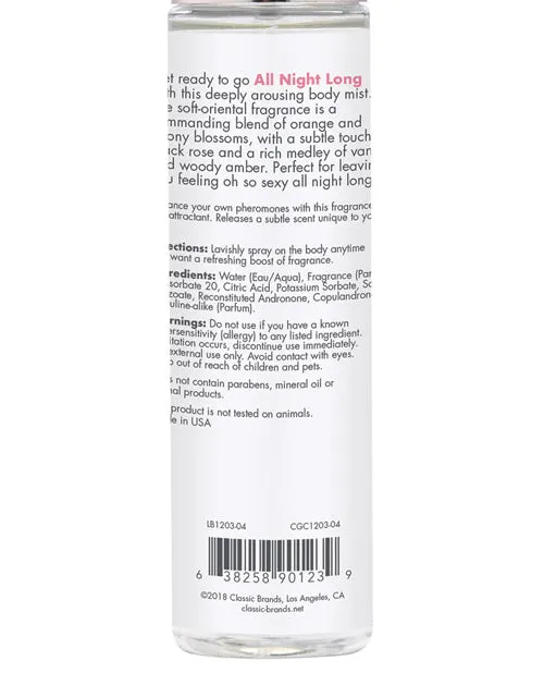 Classic Brands Cgc Body Mist with Pheromones Female Sex Toys Classic Brands Cgc Body Mist with Pheromones Female Sex Toys