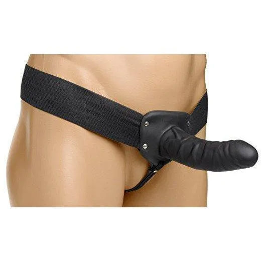 Deluxe Erection Assist Hollow StrapOn XR Brands Female Sex Toys
