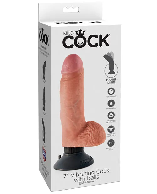 Dildos Pipedream King Cock 7 Vibrating Cock Wballs