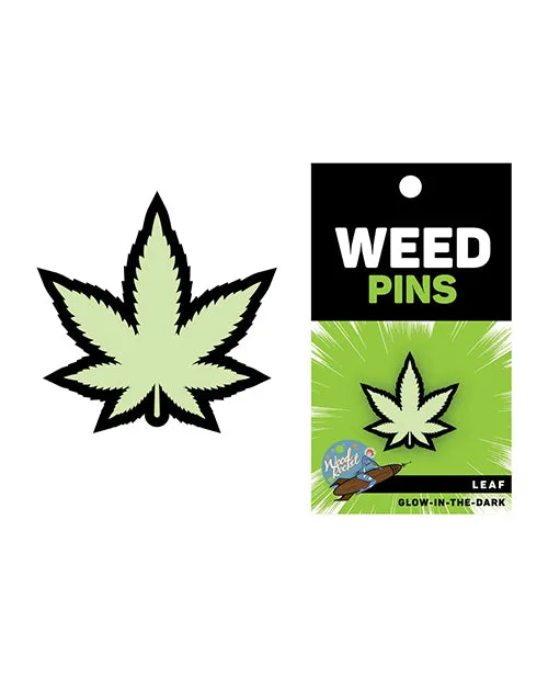 Dildos Wood Rocket Wood Rocket 420 Leaf Pin Glow In The Dark