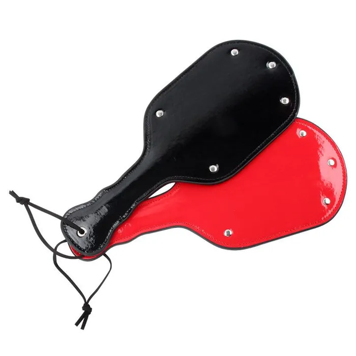Dual Sided Leather Studded Spanking Paddle Dark Amour Restraints