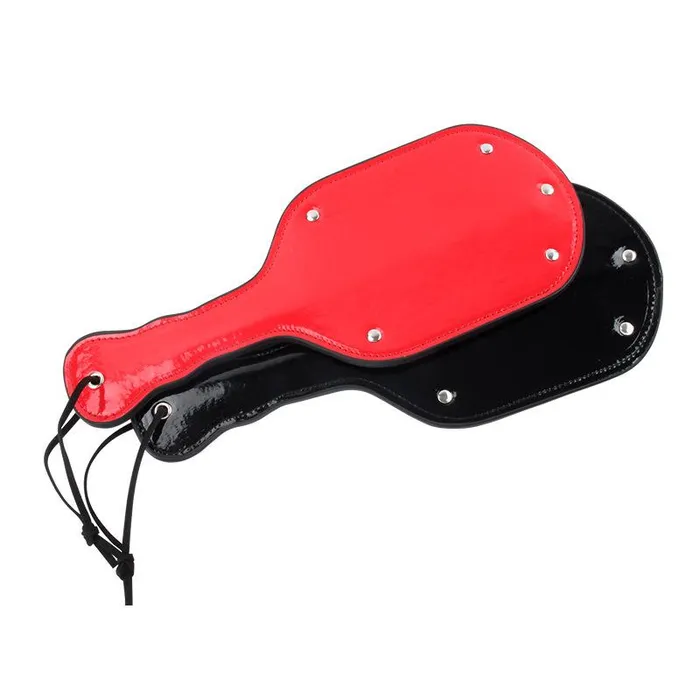 Dual Sided Leather Studded Spanking Paddle Dark Amour Restraints