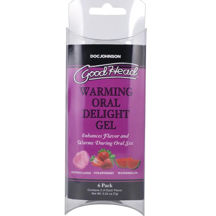 Enhancers GoodHead Warming Head Oral Delight Gel 24oz 6 Pack Assorted Doc Johnson