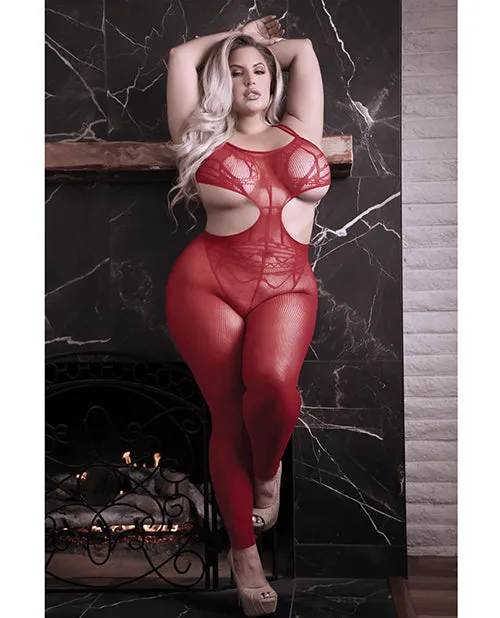 Fantasy Lingerie Sheer Unforgettable Cut Out Bodystocking Red Bodystockings Playsuits Fantasy Lingerie Sheer Unforgettable Cut Out Bodystocking Red Bodystockings Playsuits