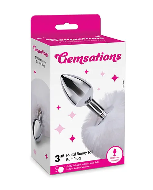 Gemsations 295 Metal Bunny Tail Butt Plug Electric Eel Anal