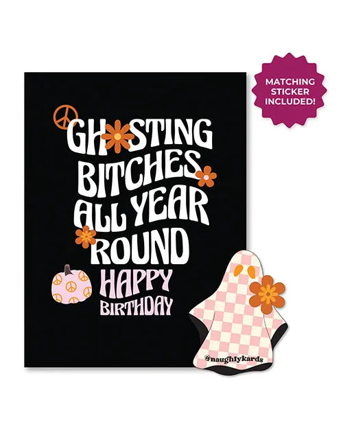 Kush Kards Vibrators Halloween Ghosting Birthday Greeting Card wSticker