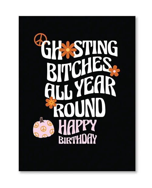 Kush Kards Vibrators Halloween Ghosting Birthday Greeting Card wSticker