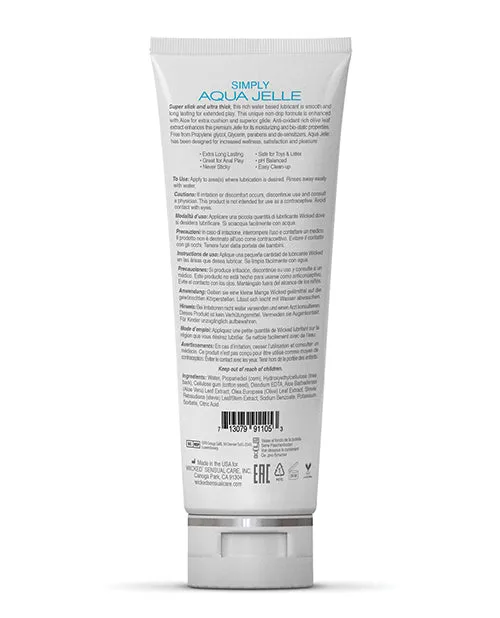 Lubricants Wicked Sensual Care Wicked Sensual Care Simply Aqua Jelle Water Based Lubricant