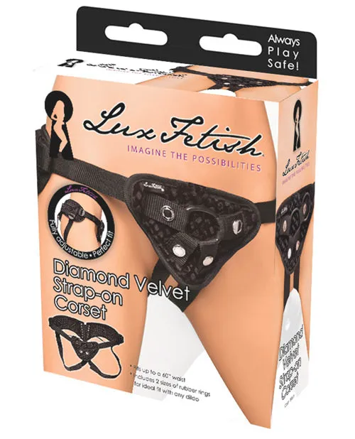 Lux Fetish Diamond Velvet Strapon Corset Lux Fetish Female Sex Toys