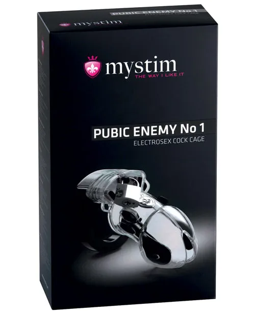 Male Sex Toys Mystim Mystim Pubic Enemy 1 Cock Cage Clear