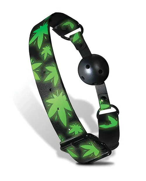 Male Sex Toys Stoner Vibes Glow in the Dark Breathable Ball Gag Global Novelties
