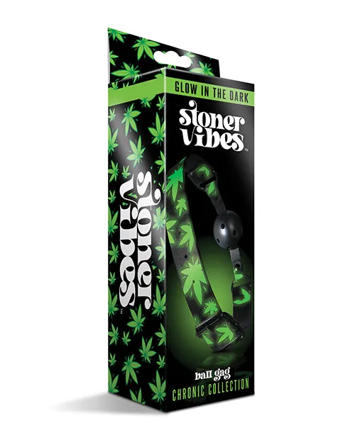 Male Sex Toys Stoner Vibes Glow in the Dark Breathable Ball Gag Global Novelties