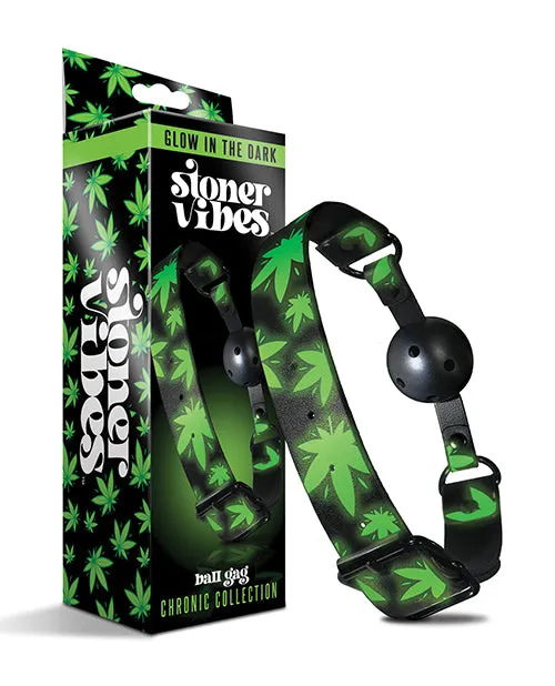 Male Sex Toys Stoner Vibes Glow in the Dark Breathable Ball Gag Global Novelties