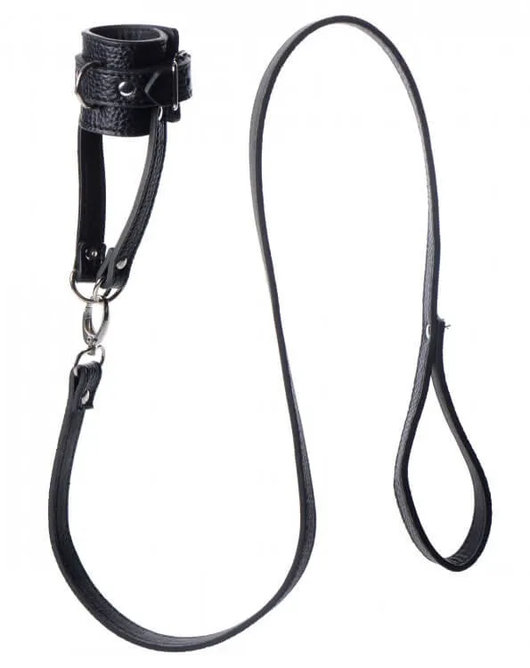 Male Sex Toys XR Brands Strict Ball Stretcher with Leash