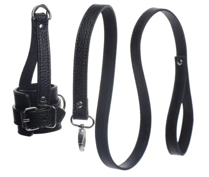 Male Sex Toys XR Brands Strict Ball Stretcher with Leash