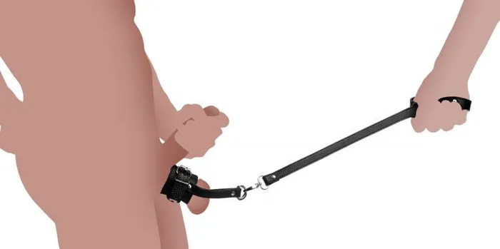 Male Sex Toys XR Brands Strict Ball Stretcher with Leash