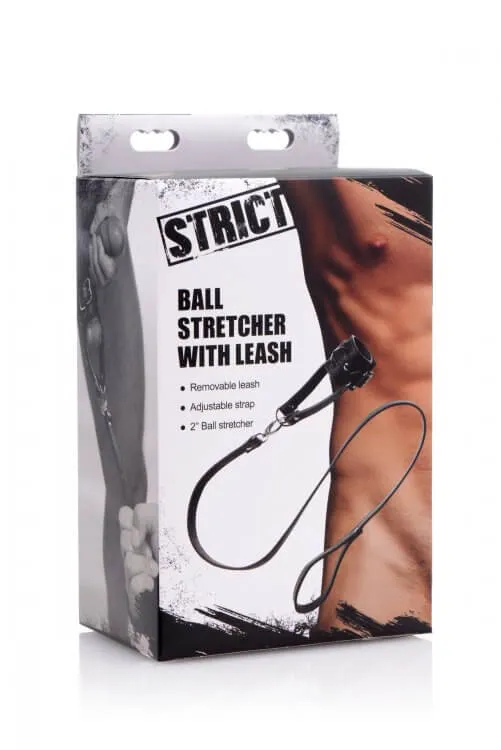 Male Sex Toys XR Brands Strict Ball Stretcher with Leash
