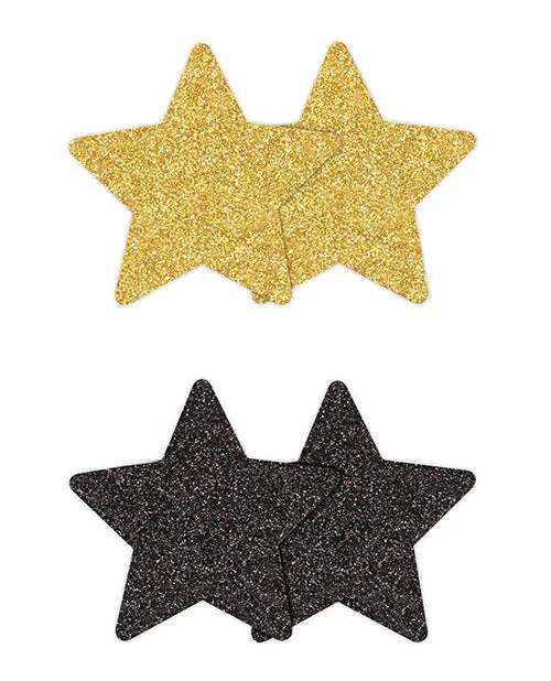 NS Novelties Vibrators Pretty Pasties Glitter Stars 2 Pair