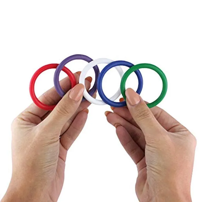 Pink BOB Dildos Set Of 5 Colorful Cock Rings