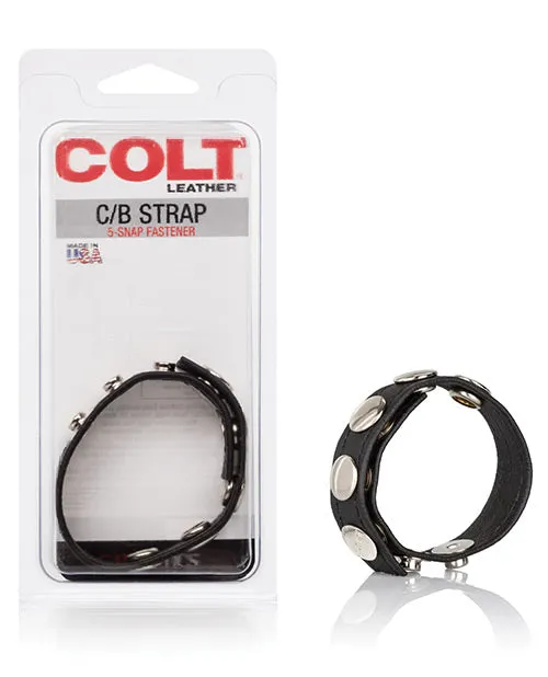 Restraints COLT Leather CB Strap 5 Snap Fastener CalExotics