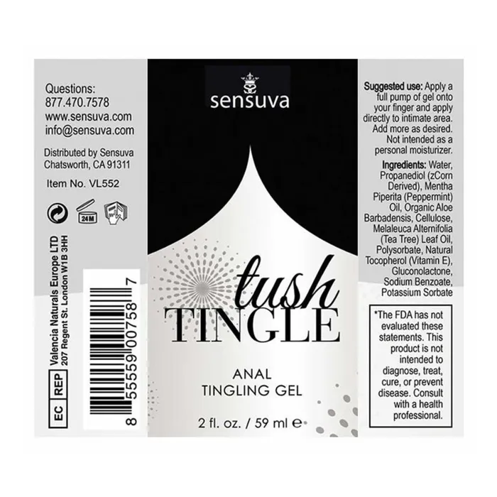 Sensuva Anal Tush Tingle Anal Tingling Gel Sensuva Anal Tush Tingle Anal Tingling Gel
