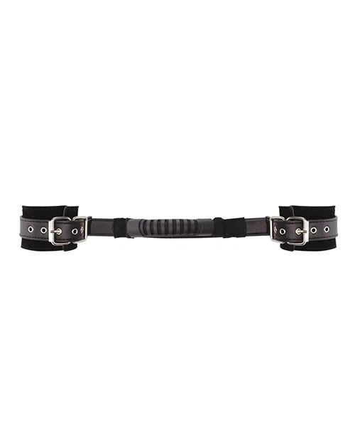 Shots Anal Shots Ouch Black White Bonded Leather Hand Cuffs Whandle