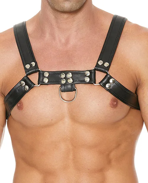 Shots Vibrators Shots Uomo Chest Bulldog Harness Largexlarge Black
