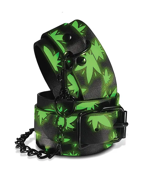 Stoner Vibes Glow in the Dark Ankle Cuffs Global Novelties Female Sex Toys Stoner Vibes Glow in the Dark Ankle Cuffs Global Novelties Female Sex Toys