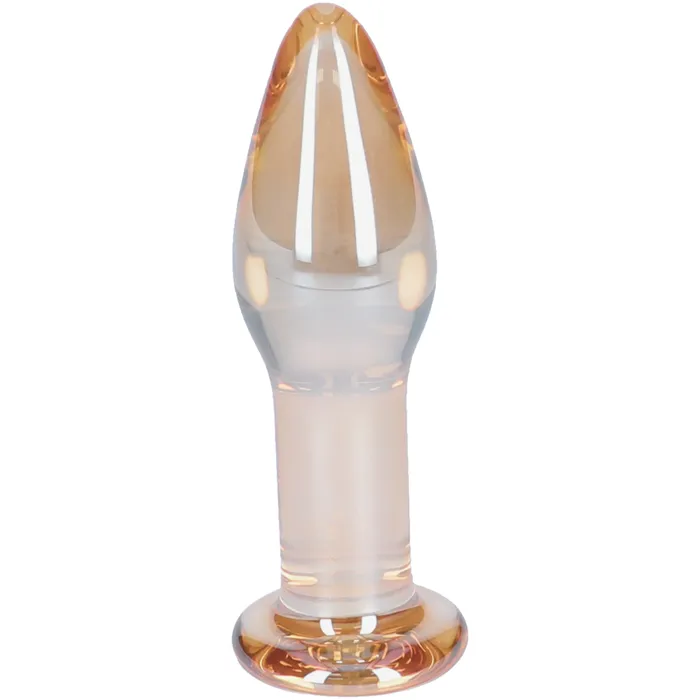 TooTimidcom Anal Amber Tapered Glass Anal Plug