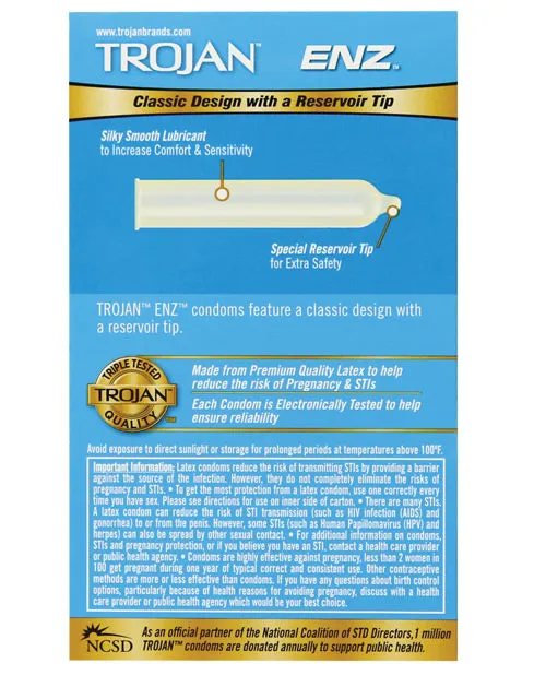 Vibrators Paradise Marketing Trojan Enz Lubricated Condoms