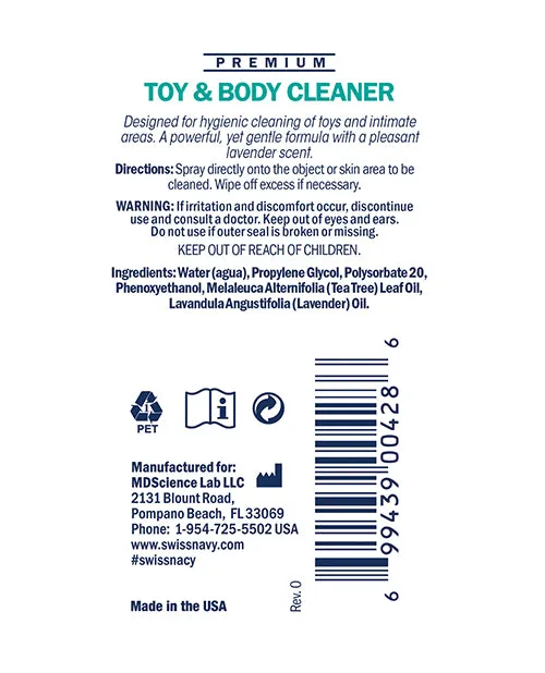 Vibrators Swiss Navy Toy Body Cleaner Swiss Navy