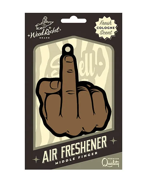 Vibrators Wood Rocket Wood Rocket Middle Finger Brown Air Freshener Cologne