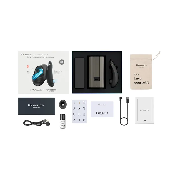 Womanizer Arcwave Pleasure Pair Ion Womanizer Premium 2 Vibrators