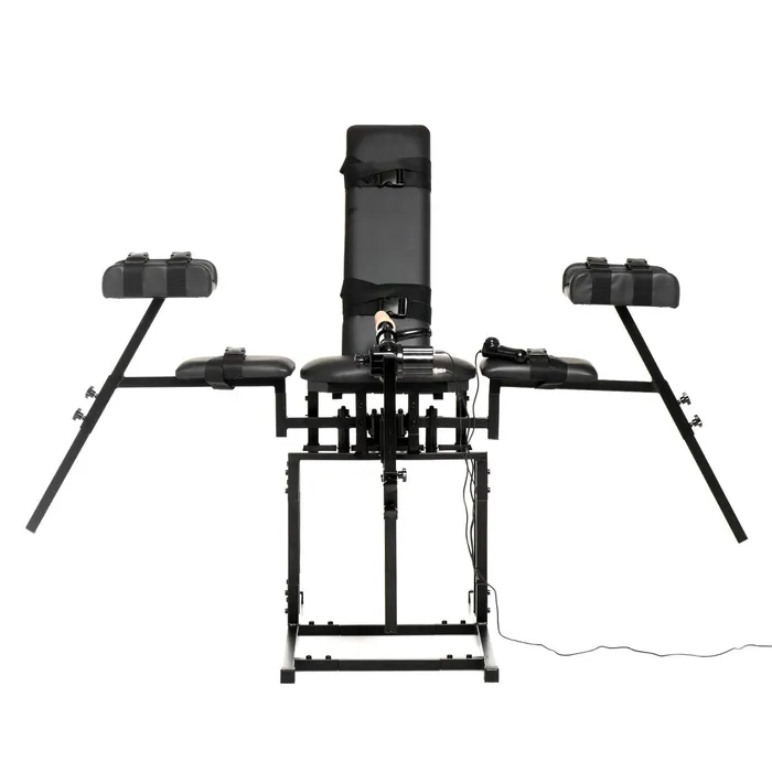 XR Brands Leg Spreader Obedience Chair with Sex Machine Female Sex Toys XR Brands Leg Spreader Obedience Chair with Sex Machine Female Sex Toys